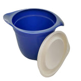 1 x RAW Customer Returns Tupperware Combi Plus measuring cup mixing bowl 1.0 L dark blue with white lid - RRP €17.09