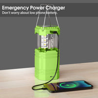 1 x RAW Customer Returns Mesqool Hand Crank Solar Camping Lantern, Portable Ultra Bright LED Flashlight, 30-35 Hours Runtime, USB Charger, 3000mAh Power Bank, Outdoor Electronic Lantern, Hiking Reading - RRP €20.16