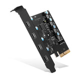 1 x RAW Customer Returns PCIe Gen3 x2 USB 3.2 3.1 Card ASM3142 PCI Express to 4-Port Type C HUB Internal Expansion Card Controller Adapter PCI Express Card Desktop PC Support Multiple INs - RRP €43.99