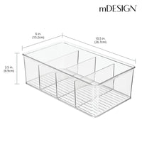 1 x RAW Customer Returns mDesign storage box for the kitchen cupboard organizer with eight compartments for food storage modern kitchen organizer for packet soups, spices etc. transparent - RRP €21.17