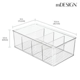 1 x RAW Customer Returns mDesign storage box for the kitchen cupboard organizer with eight compartments for food storage modern kitchen organizer for packet soups, spices etc. transparent - RRP €21.17