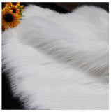 1 x RAW Customer Returns Thick 150 x 50 cm Long Pile 60 mm Faux Fur Fabric for Upholstery DIY Crafts, Soft Fake Plush Fur Luxury Shag Fabric for Costumes Coat Cosplay Ear Fursuit Carpets Props Backgrounds Colour White  - RRP €18.26