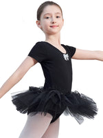 2 x Brand New Kefiyis Girls Classical Dance Tutu Dance Dress Cotton Short Sleeve Children s Dance Leotard - RRP €45.6