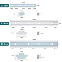 5 x RAW Customer Returns 4 pieces track connector slot 8 40 40, Yeepeo M6 aluminum profile connector 180mm profile connector, galvanized carbon steel rod profile strut profile for 8mm 4040, 4080, 40120 aluminum profile - RRP €50.35