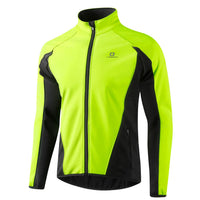 1 x RAW Customer Returns LAMEDA Cycling Jacket Men Winter Thermal Softshell Jacket Cycling Jacket Waterproof Windproof Breathable Reflective Running Jacket Autumn Women for Cycling Sports Running Hiking Green L - RRP €50.41