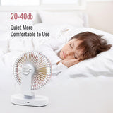 1 x Brand New Quiet Desk Fan, Small USB Fan, Quiet Operation, 4 Speeds, 3 Fan Blades, Strong Airflow, Rotating Head, 16.5cm, Office, Travel Rose Gold  - RRP €24.0