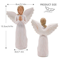 1 x RAW Customer Returns Praying angel, angel sculpture guardian angel collectible figure hand carved with gift box, encouragement gift to show love, sympathy, gratitude, grief, friendship or prayer - RRP €15.12