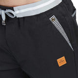 1 x RAW Customer Returns JustSun Shorts Men s Shorts Summer Shorts Chino Cotton with Drawstring Black L - RRP €34.27