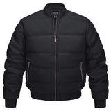 1 x RAW Customer Returns KEFITEVD Bomber Jacket Men s Winter Transition Jacket Stand-Up Collar Flight Jacket Thermal Breathable Bomber Blouson Outdoor Casual Quilted Jacket Stretch Army Jacket Black L - RRP €62.5