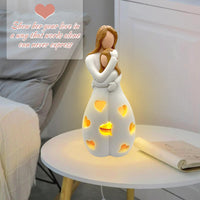 2 x RAW Customer Returns Shinybox Mom Gift, Gifts for Mom from Daughter, Mother and Daughter Candle Holder with LED Candle, Candle Holder Statue for Birthday Gifts, Mother s Day, Christmas, New Year - RRP €42.34