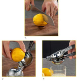 1 x RAW Customer Returns EL lemon squeezer - lemon squeezer stainless steel - lemon sprayer - manual lemon squeezer - lemon squeezer made of robust - RRP €10.07