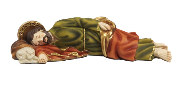 1 x RAW Customer Returns Sleeping Saint Joseph Statue cm. 19.5 in Resin by Paben - RRP €25.19