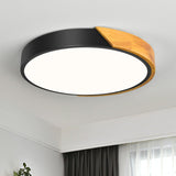 1 x RAW Customer Returns Qamra LED ceiling light, ceiling lamp 30cm, black ceiling light, modern wooden lamp for living room, bedroom, kitchen, dining room, hallway 4000K - RRP €20.16