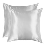 1 x RAW Customer Returns OSVINO pillowcase 65x65 cm white KO-TEX pillowcase smooth satin 2-pack super soft pillowcases for sleeping pillows pillowcase neck pillow - RRP €17.99