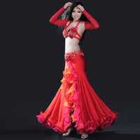 1 x RAW Customer Returns ROYAL SMEELA Belly Dance Costume Women Dress Bra Belt Skirt Top 4 Piece Set Belly Dance Flamenco Skirt Dance Dresses Women Clothes Belly Dance Bra Belt Maxi Skirt Sleeve Top Suit Belly Dance Clothing - RRP €136.14