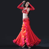 1 x RAW Customer Returns ROYAL SMEELA Belly Dance Costume Women Dress Bra Belt Skirt Top 4 Piece Set Belly Dance Flamenco Skirt Dance Dresses Women Clothes Belly Dance Bra Belt Maxi Skirt Sleeve Top Suit Belly Dance Clothing - RRP €136.14