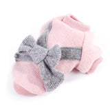 1 x RAW Customer Returns Cute Pet Puppy Cat Warm Sweater Cardigan Bow Knitwear Coat Dress Clothes Sweatershirt Winter Flannel Small Dog Chihuahua Yorkshire Hoodie Clothes Dog Coat - RRP €12.0