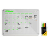 1 x RAW Customer Returns PREVIS Acrylic Calendar for Fridge A3 40X30CM with 4 Board Markers - Monthly Planner Wipeable Fridge Calendar - Acrylic Magnetic Calendar for Fridge Transparent - Family Planner Wipeable - RRP €23.9