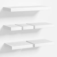 1 x RAW Customer Returns Love-KANKEI wall shelf white, shelf wall board MDF wood, set of 6 wall boards decoration, small and large floating shelves, DIY assembly hanging shelf for living room bedroom kitchen bathroom office, 10 20 40cm - RRP €34.99