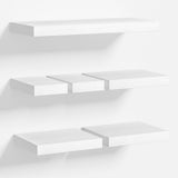 1 x RAW Customer Returns Love-KANKEI wall shelf white, shelf wall board MDF wood, set of 6 wall boards decoration, small and large floating shelves, DIY assembly hanging shelf for living room bedroom kitchen bathroom office, 10 20 40cm - RRP €34.99