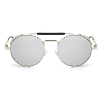 21 x Brand New ANDOILT Steampunk Sunglasses Men Women Round Retro Vitage Sunglasses UV400 Protection Metal Frame Silver Frame Silver Lens - RRP €386.4