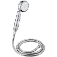 1 x RAW Customer Returns HONZUEN Water-saving high pressure chrome shower head with 1.5m hose, hand shower hand shower head shower with 3 jet types powerful adjustable saving shower head shower heads water saving for bathing spa - RRP €15.99