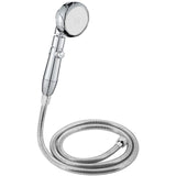 1 x RAW Customer Returns HONZUEN Water-saving high pressure chrome shower head with 1.5m hose, hand shower hand shower head shower with 3 jet types powerful adjustable saving shower head shower heads water saving for bathing spa - RRP €15.99