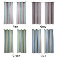 1 x RAW Customer Returns POHOVE 1pc Star Curtains, Rainbow Stripe Window Curtains, Pink Curtains for Bedroom Girls, Double Layer Bedroom Curtains for Children s Room - Grey, 134x240cm- - RRP €25.2