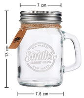 1 x RAW Customer Returns Smiths Mason Jars 4-pc Glass Jars with Lids, Metal Straws and Handles 16oz 473ml - Perfect Overnight Oats Jar - Good for Milkshakes, DIY Juices, Lemonade - RRP €27.99