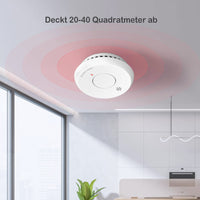 1 x RAW Customer Returns Smoke detector, networked, 10-year battery, with mute switch and self-test function. Smoke detector complies with EMETEK standard, 4 pieces - RRP €41.74