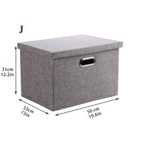 1 x RAW Customer Returns Wintao storage box with lid, foldable storage boxes grey, extra large 50 x 33 x 30 cm, 3 pieces - RRP €45.44