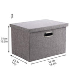 1 x RAW Customer Returns Wintao storage box with lid, foldable storage boxes grey, extra large 50 x 33 x 30 cm, 3 pieces - RRP €45.44