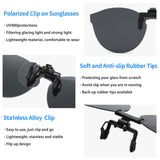 1 x RAW Customer Returns Long Keeper Sunglasses for Glasses Wearers 3 Pairs of Clip-On Sunglasses, Round Sunglasses Clip Polarized, Sunglasses Attachment Glasses for Men Women - RRP €23.97