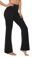 1 x RAW Customer Returns Persit women s flared trousers, yoga trousers, high waist leisure trousers, sports trousers, jazz pants, black, L - RRP €18.0