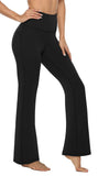 1 x RAW Customer Returns Persit women s flared trousers, yoga trousers, high waist leisure trousers, sports trousers, jazz pants, black, L - RRP €18.0