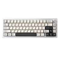 1 x RAW Customer Returns YUNZII AL66 Wireless Mechanical Keyboard, 65 Rotary Aluminum Gaming Keyboard Bluetooth 2.4G Wired Hot Swappable Switches, Gasket Mounted RGB Keyboard for Win Mac Milk Switch, Silver  - RRP €109.99