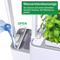 1 x RAW Customer Returns amzWOW Clizia Smart Garden - hydroponic cultivation systems with LED plant lamp - automatic timer germination kit - water shortage alarm, grow your own aromatic herbs at home white  - RRP €69.9