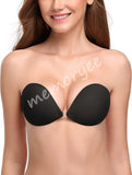 1 x Brand New Memoryee Women s Adhesive Bra, Push Up Strapless Backless Self-Adhesive Silicone Bra with 4 Reusable Silicone Invisible Breast Nipple Pads for AG Cup Large Breasts 2 Black C - RRP €27.6