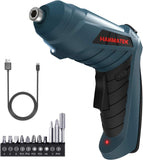 1 x RAW Customer Returns HANMATEK Rechargeable Cordless Screwdriver Sets with Straight and Pistol Style, Powerful Electric Screwdriver, Small Screw Guns - RRP €15.12