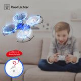 1 x RAW Customer Returns Wipkviey T16 Mini Drone for Kids, RC Quadcopter for Beginners with 2 Batteries, with Lights, Altitude Hold, 3D Flip, Easy to Fly, Toys for Boys - RRP €19.99