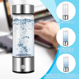 1 x RAW Customer Returns Mineup Hydrogen Water Bottle 420 ML, 2024 Portable Hydrogen Generator, USB Rechargeable Hydrogen Water Bottle, Water Ionizer 220V, Glass Water Generator, Hydrogen Water Bottle Silver  - RRP €25.99