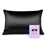 1 x RAW Customer Returns OLESILK Silk Pillowcase Cushion Cover Hair and Skin Care with Zipper 16 Momme 1 Piece Black 40x60cm - RRP €20.82