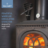 1 x RAW Customer Returns Valiant FIR364 Vanquish Stove Fan, 250 mm, Eco Friendly, Black - RRP €59.7