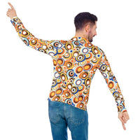 1 x RAW Customer Returns LOMUG Hippie Shirt Men s 70s, 70s Men s Shirt, Hippie Costume Men s Carnival Theme Party Size M  - RRP €23.18