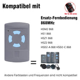 1 x RAW Customer Returns Garage door opener, 3 pieces replacement remote control compatible with Hormann hand transmitter 868MHz HSM2 4, HSE1 2 4, HS2 4, HSZ1 2, HSP4 -C, HSD2-A -C, 4 channels, blue button, garage door remote control - RRP €42.35