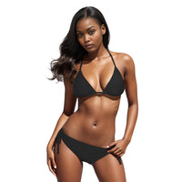 1 x RAW Customer Returns Century Star Women s Bikini Set Swimsuit Two-Piece Swimwear with Triangle Bikini Bottoms Beachwear Push Up Black 36 Tag Size S  - RRP €29.99