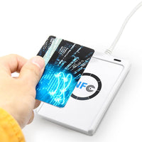 1 x RAW Customer Returns Cikonielf Recorder RFID NFC Smart Reader without contact, ACR122U software free ISO 14443A B in white with 424 Kbps - RRP €33.54