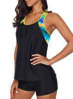 1 x RAW Customer Returns Aleumdr Tankini, Women s Swimsuit with Push Up Bra, Two Piece Swimsuit, Summer Swimsuit, Women s Swimsuit, Black, L - RRP €24.0