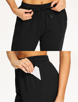 1 x RAW Customer Returns SAFORT 86cm inseam length women s jogging pants made of 100 cotton, leisure sweatpants, gym training pants with 3 pockets, high waist jogger running pants, black, S - RRP €27.99