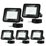 1 x RAW Customer Returns Tubiaz 5 Pack 20W LED Floodlight, LED Spotlight Outdoor 1700LM Super Bright LED Headlight Floodlight, 3000K Warm White IP66 Waterproof Outdoor Spotlight for Backyard, Driveway no plug  - RRP €32.26